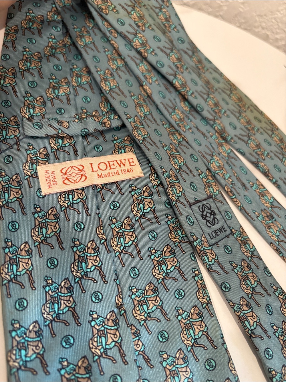 Celine, Loewe, Chanel, Dunhil Men's Silk Tie - Multi-Color Set 5pcs - Picture 9 of 14